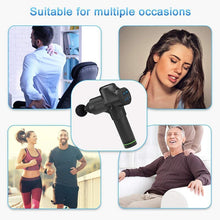 Load image into Gallery viewer, 🌟Powerful Hand Massage Gun: 30 Speeds, 6 Massage Heads | Deep Tissue Massage for Neck, Shoulders, and More! (Black)