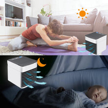 Load image into Gallery viewer, Mini Ar-Condicionado Climatizador Umidificador Portátil USB com Luz de LED