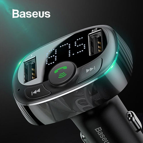 Controle Bluetooth Baseus para Carro MP3 / Transmissor FM / Carregador USB Visor de LCD