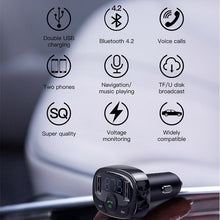 Load image into Gallery viewer, Controle Bluetooth Baseus para Carro MP3 / Transmissor FM / Carregador USB Visor de LCD