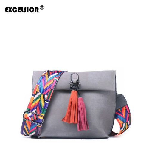 Bolsa com Alça Estilo Artesanal Colorida EXCELSIOR