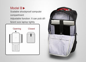 Mochila Anti-Furto para Laptop 15 e 17" com carregador USB