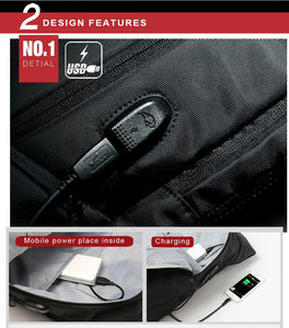 Mochila Anti-Furto para Laptop 15 e 17" com carregador USB