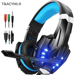 Headset com Luz de Led Stereo Surround com Cancelamento de Ruído