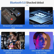 Load image into Gallery viewer, Fone Bluetooth Dual Microfone à Prova D&#39;água com Caixa de Ultra-Carga