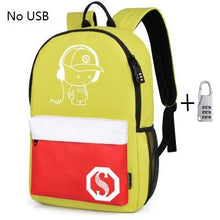 Load image into Gallery viewer, Mochila Luminosa Anti-Roubo com Carregamento USB e Espaço para Laptop