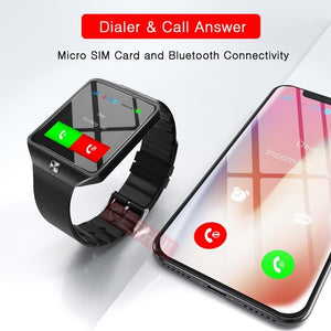 Smart Watch GETIHU DZ09 para iPhone Samsung Bluetooth com SIM Card e Camera