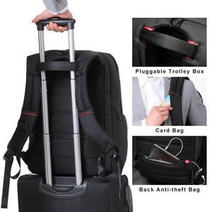 Mochila Anti-Furto para Laptop 15 e 17" com carregador USB