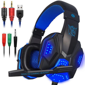 Headset com Luz de Led Stereo Surround com Cancelamento de Ruído