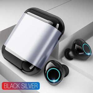 Fone Bluetooth TOMKAS Headset com Microfone e Caixa de Carregamento