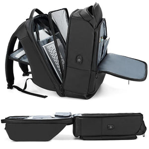 Mochila EURCOOL Case para Laptop Compartimentos Funcionais com Dispositivo Recarga USB