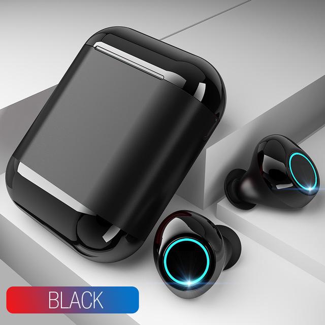 Fone Bluetooth TOMKAS Headset com Microfone e Caixa de Carregamento