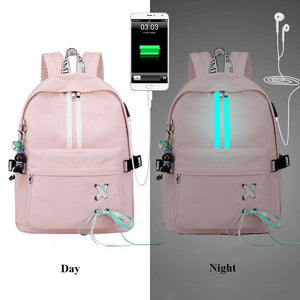 Mochila Anti-Furto com Carregador USB e Porta-Laptop