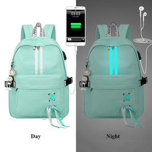 Mochila Anti-Furto com Carregador USB e Porta-Laptop