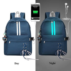 Mochila Anti-Furto com Carregador USB e Porta-Laptop